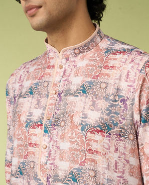 Diwas Men Pristine Peach Kurta Pajama