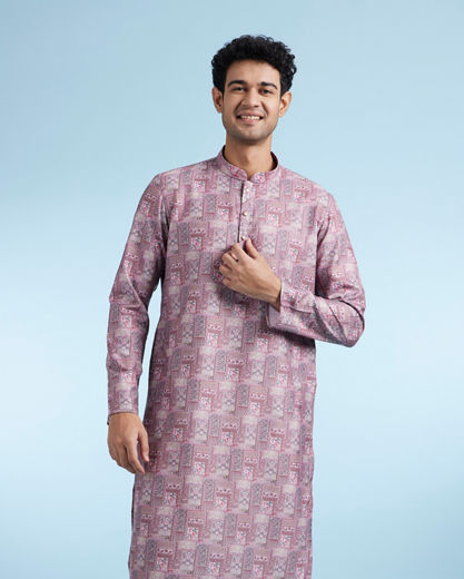 Diwas Men Dusty Pink Charm Kurta Pajama
