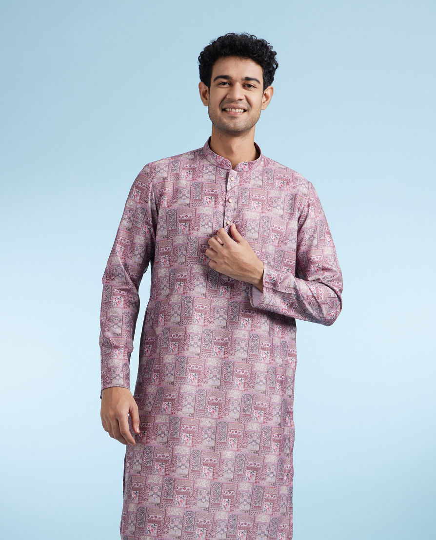 Diwas Men Dusty Pink Charm Kurta Pajama