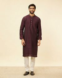 Twamev Men Wine Elegance Jacket Set
