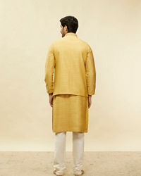 Twamev Men Muse in Mustard Gold Ensemble Jacket Set