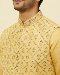 Twamev Men Muse in Mustard Gold Ensemble Jacket Set