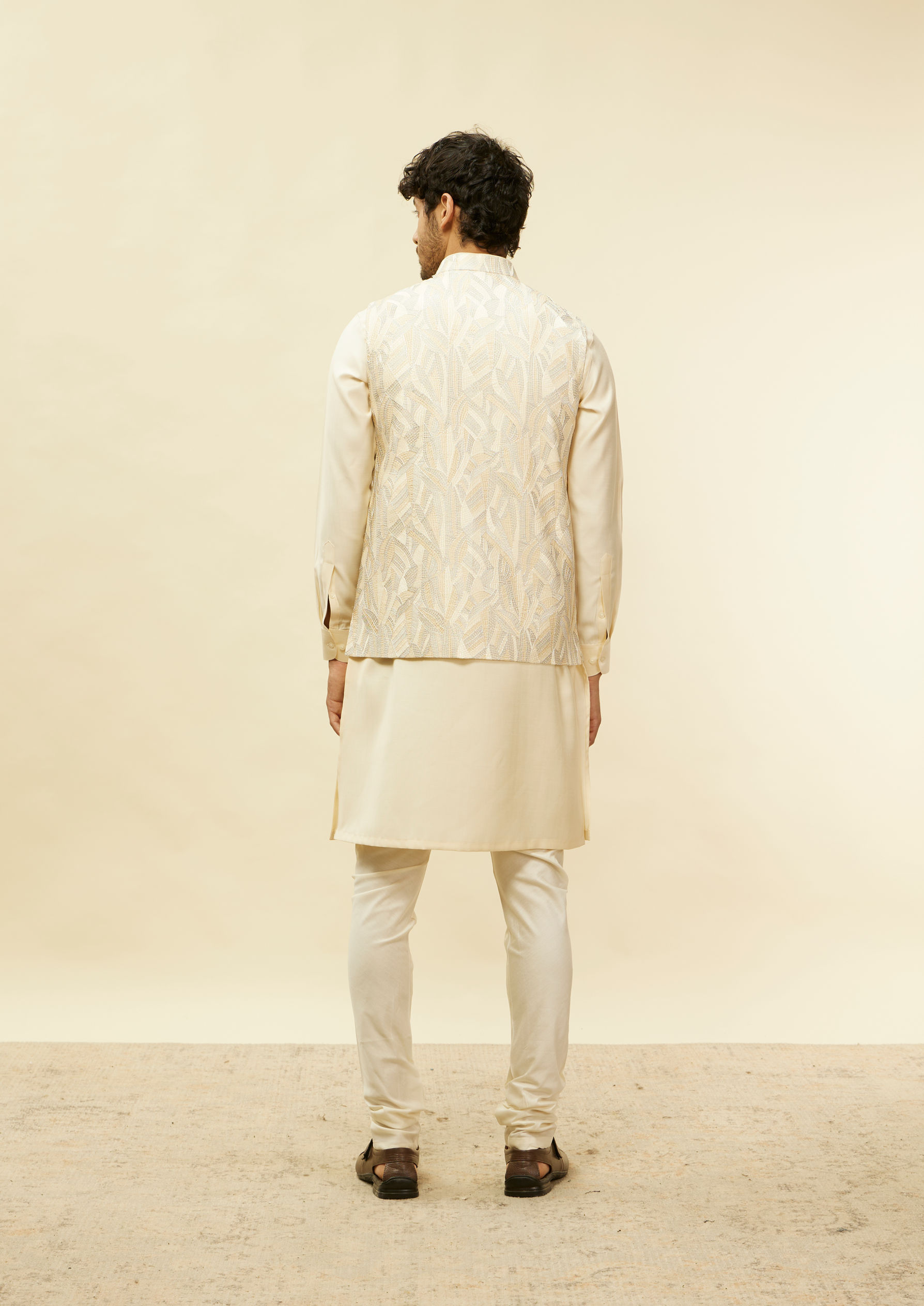 Twamev Men Opulent Satin Showstopper Jacket Set