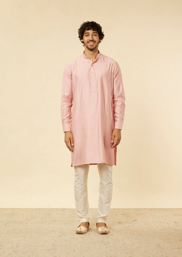 alt message - Twamev Men Blush Pink Satin Showstopper Jacket Set image number 2