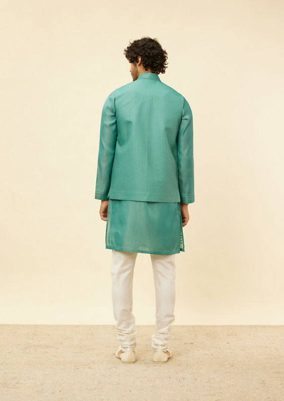 Twamev Men Chic Mid Green Elegance Jacket Set