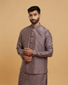 Lilac Elegance Kurta Jacket Set