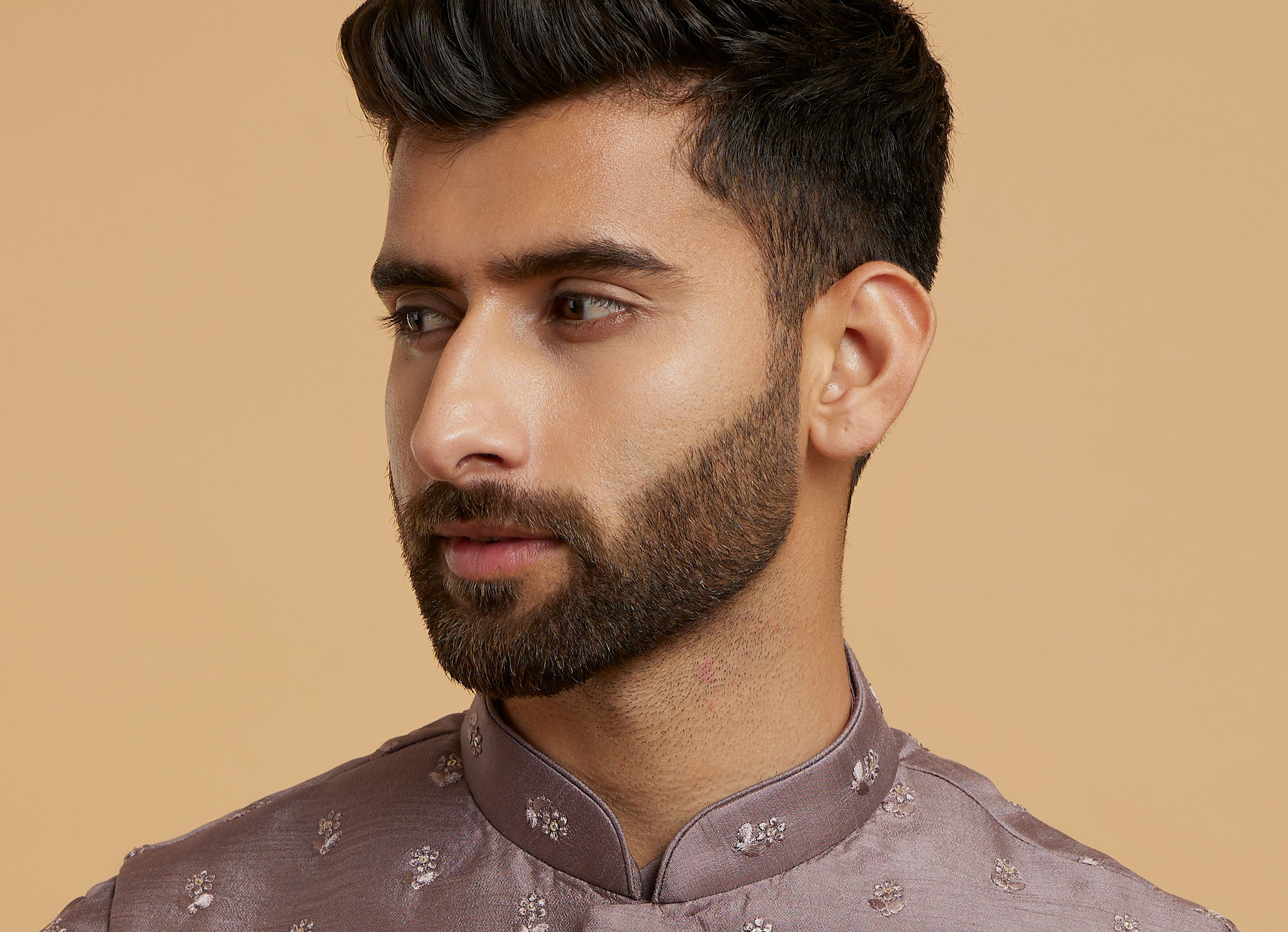 Twamev Men Lilac Elegance Kurta Jacket Set