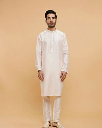 Twamev Men Pink Oasis Kurta Jacket Set
