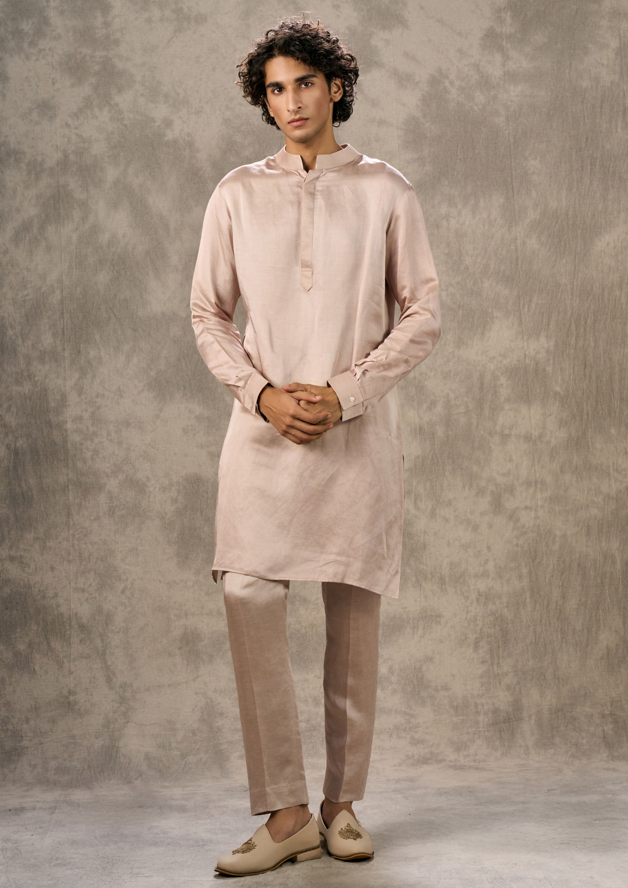 Twamev Men Sculptured Elegance Kurta Jacket Set