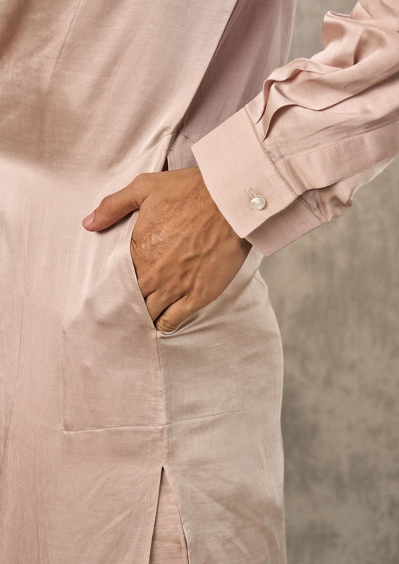 Twamev Men Sculptured Elegance Kurta Jacket Set