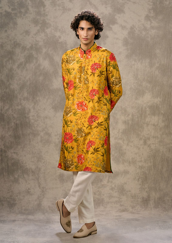 Twamev Men Sunshine Elegance Kurta Jacket Set