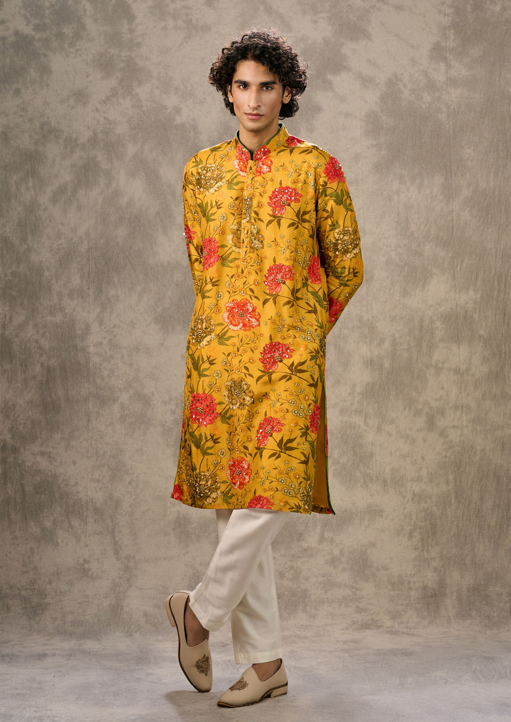 Twamev Men Sunshine Elegance Kurta Jacket Set