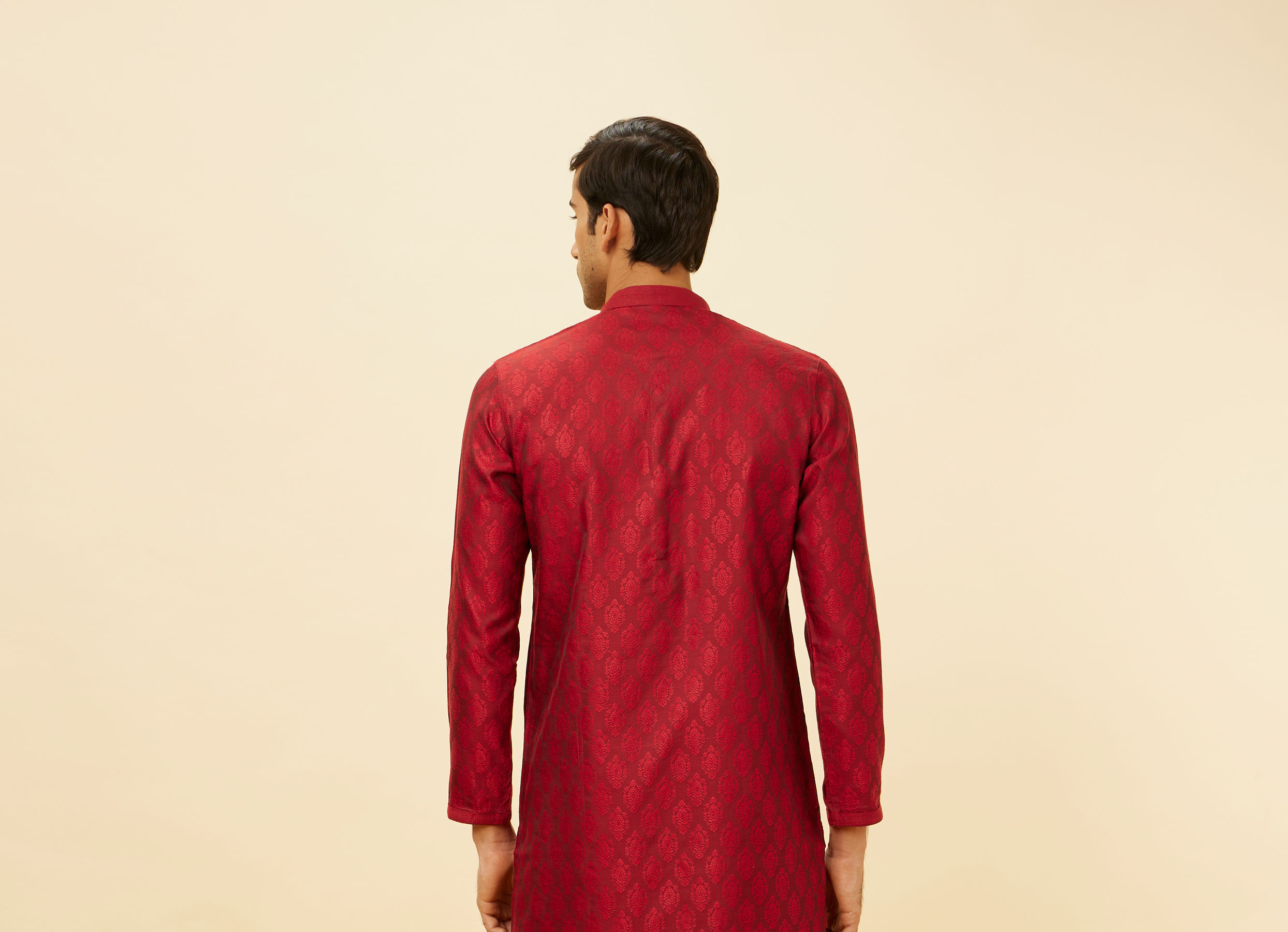 Twamev Men Maroon Marvel Kurta Pajama