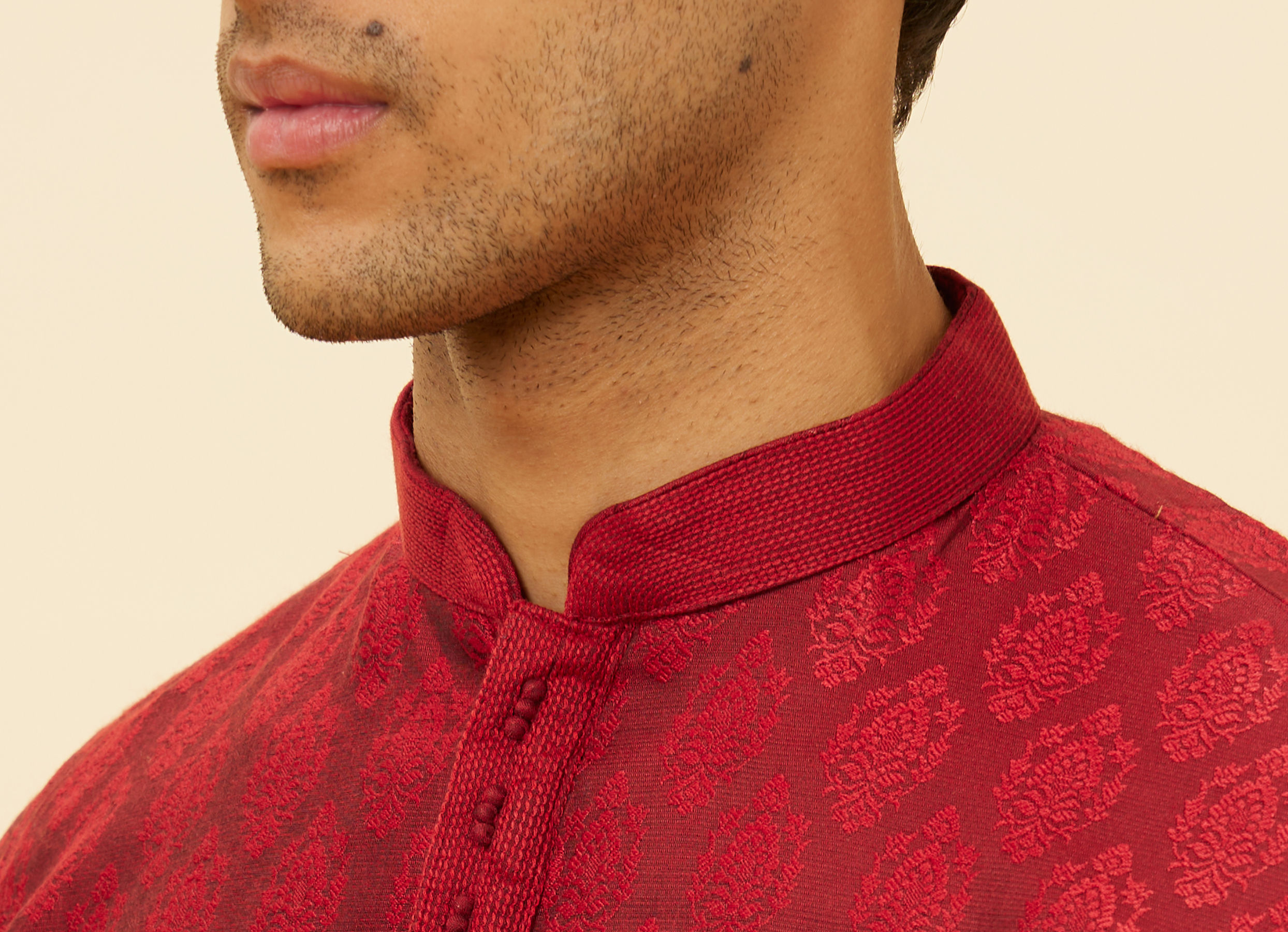 Twamev Men Maroon Marvel Kurta Pajama