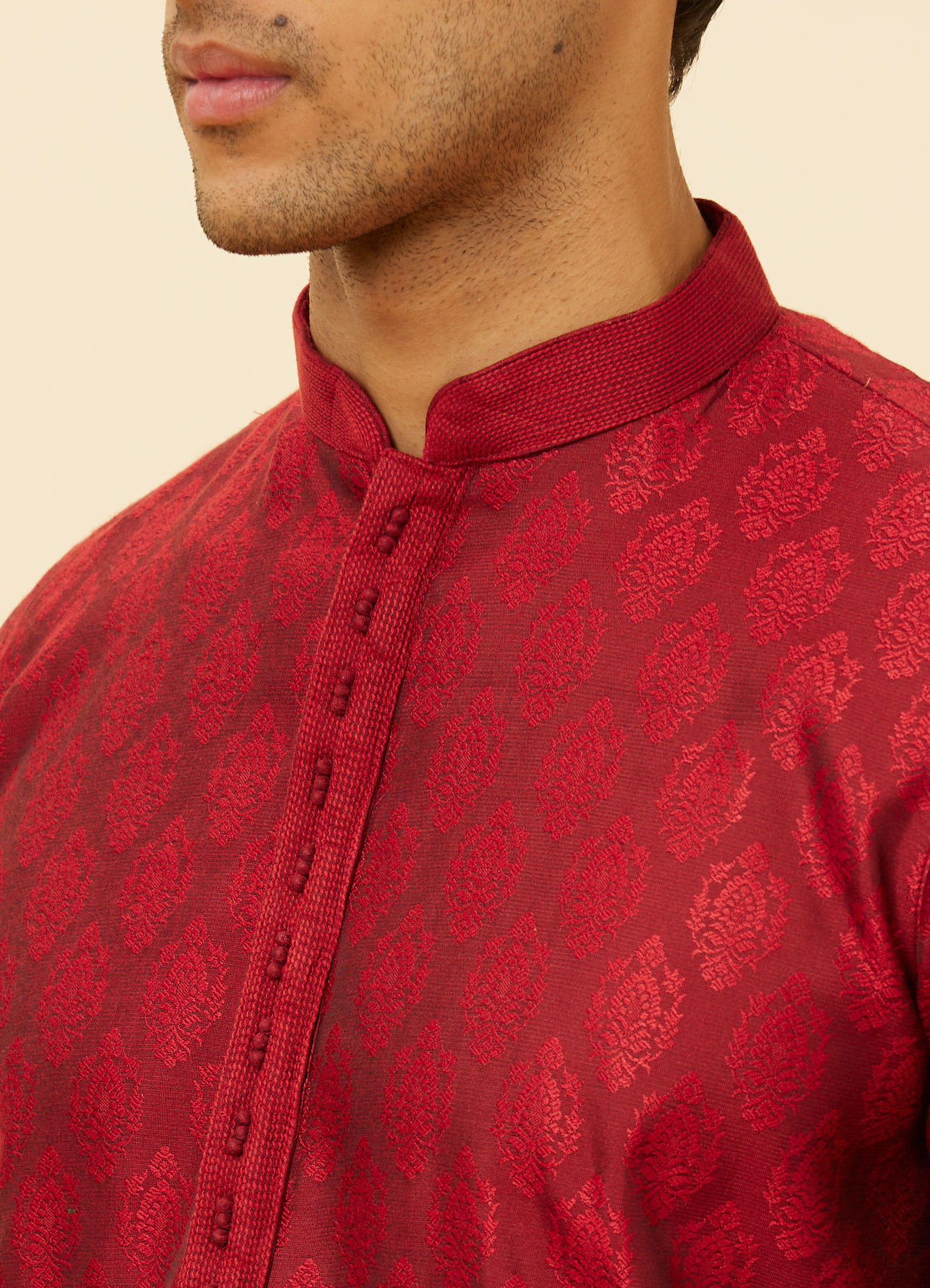 Twamev Men Maroon Marvel Kurta Pajama
