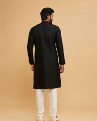 Twamev Men Black Festal Kurta Pajama