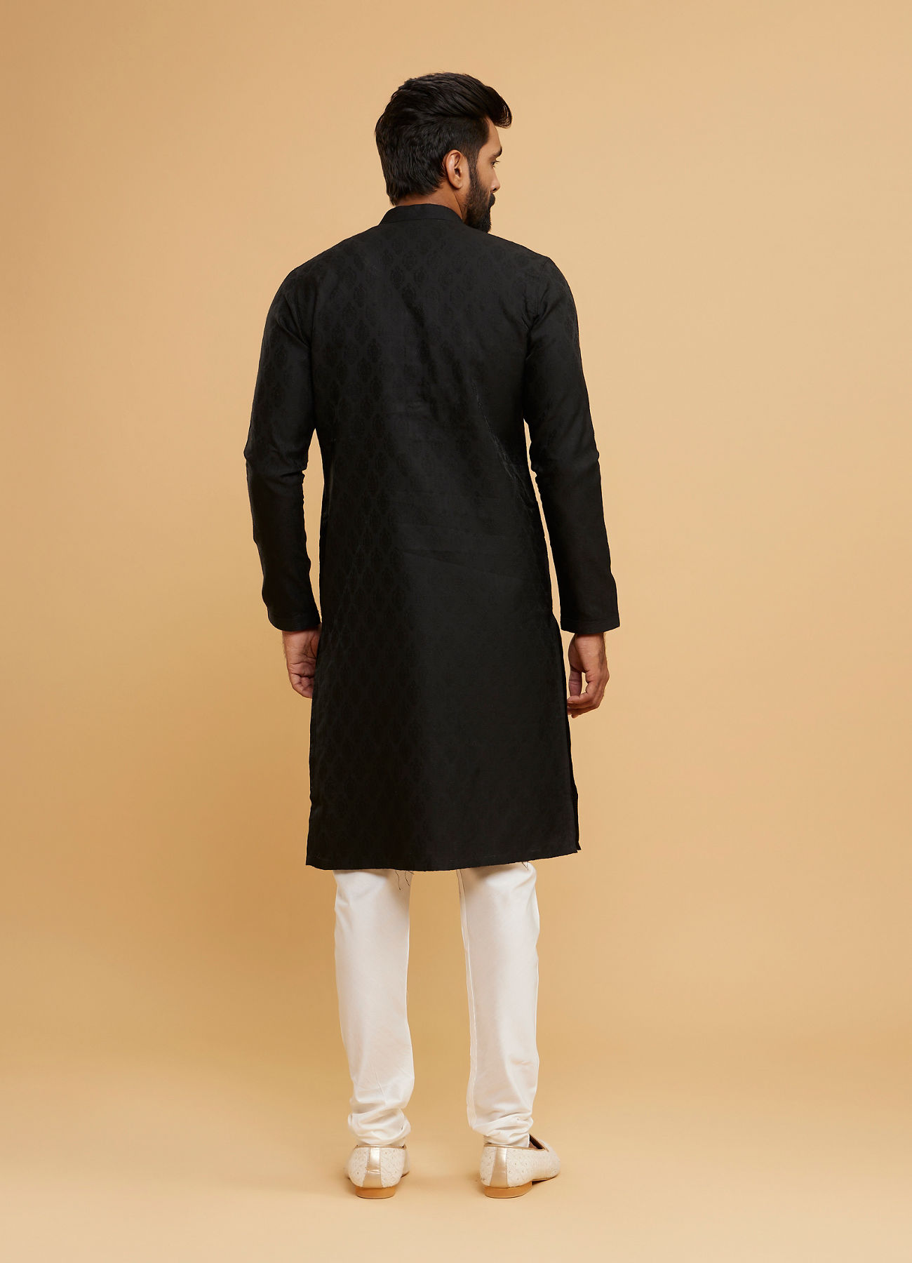 Twamev Men Black Festal Kurta Pajama