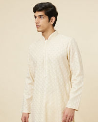 Twamev Men Subtle Beige Luxury Kurta Set