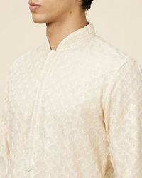 Twamev Men Subtle Beige Luxury Kurta Set