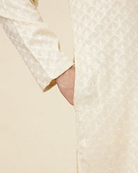 Twamev Men Subtle Beige Luxury Kurta Set