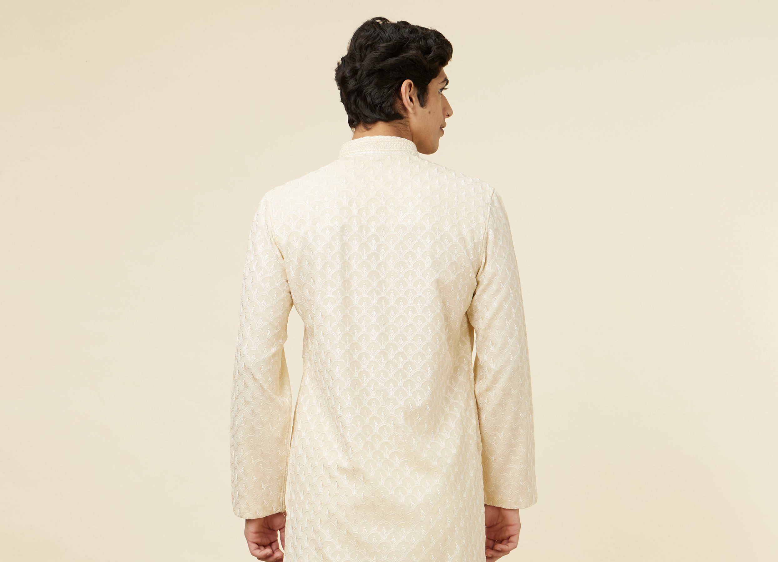 Twamev Men Subtle Beige Luxury Kurta Set