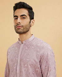 Twamev Men Dazzling Lilac Kurta Pajama
