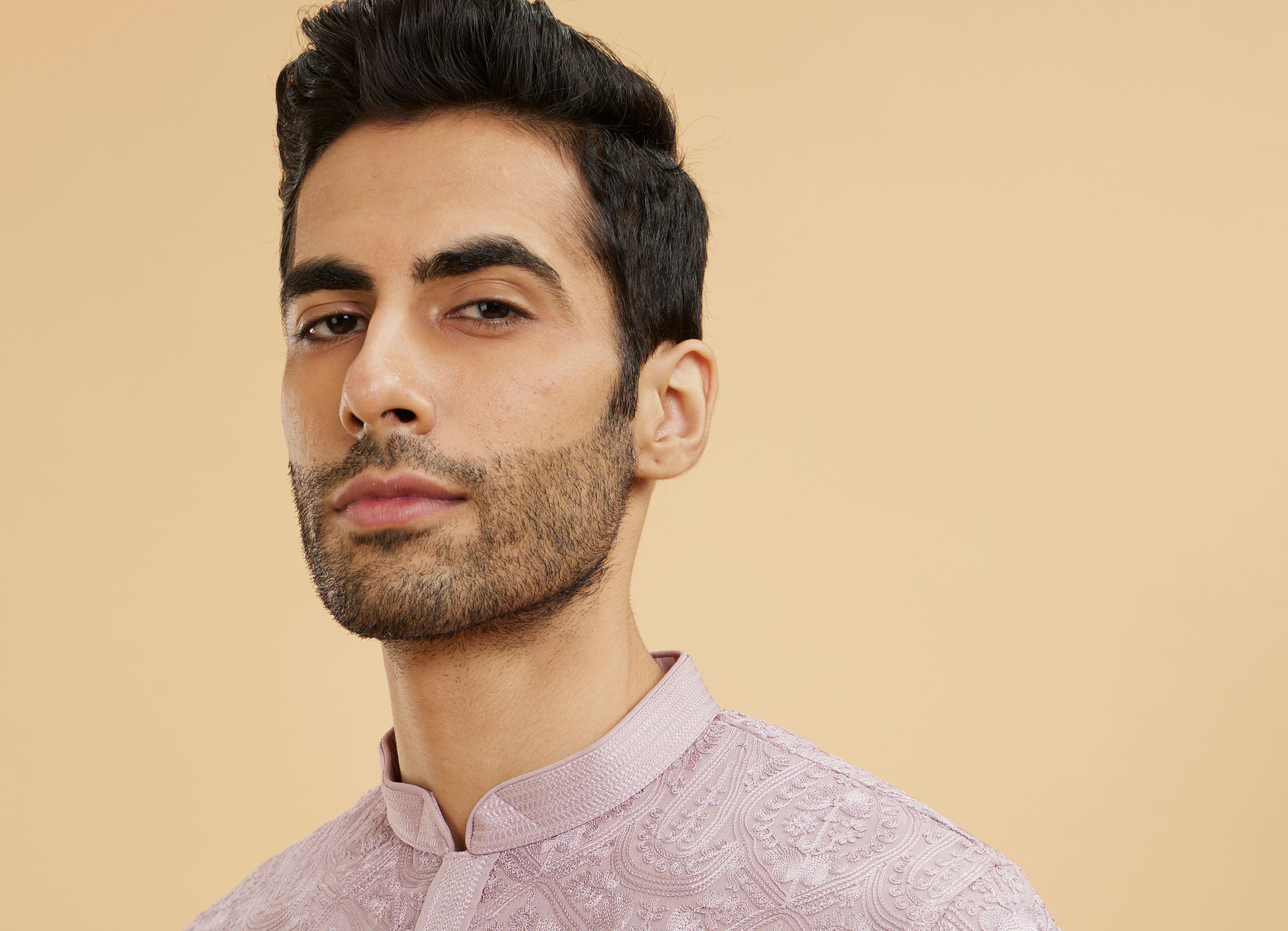 Twamev Men Dazzling Lilac Kurta Pajama