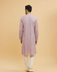 Twamev Men Dazzling Lilac Kurta Pajama