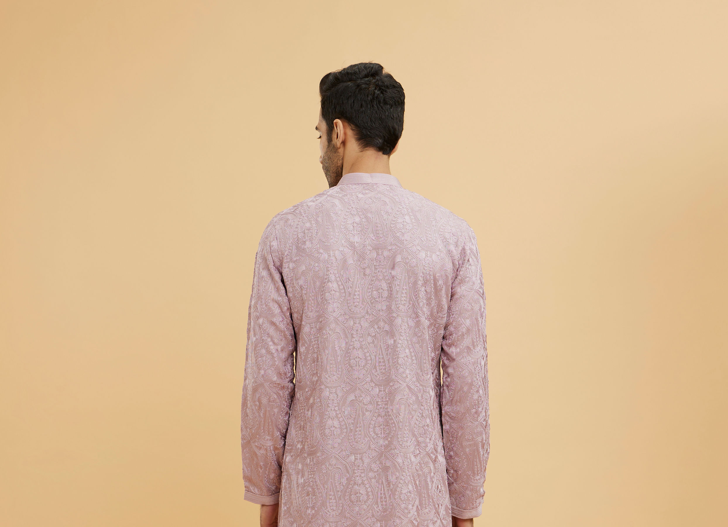 Twamev Men Dazzling Lilac Kurta Pajama