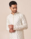 White Mirror Work Kurta Pajama