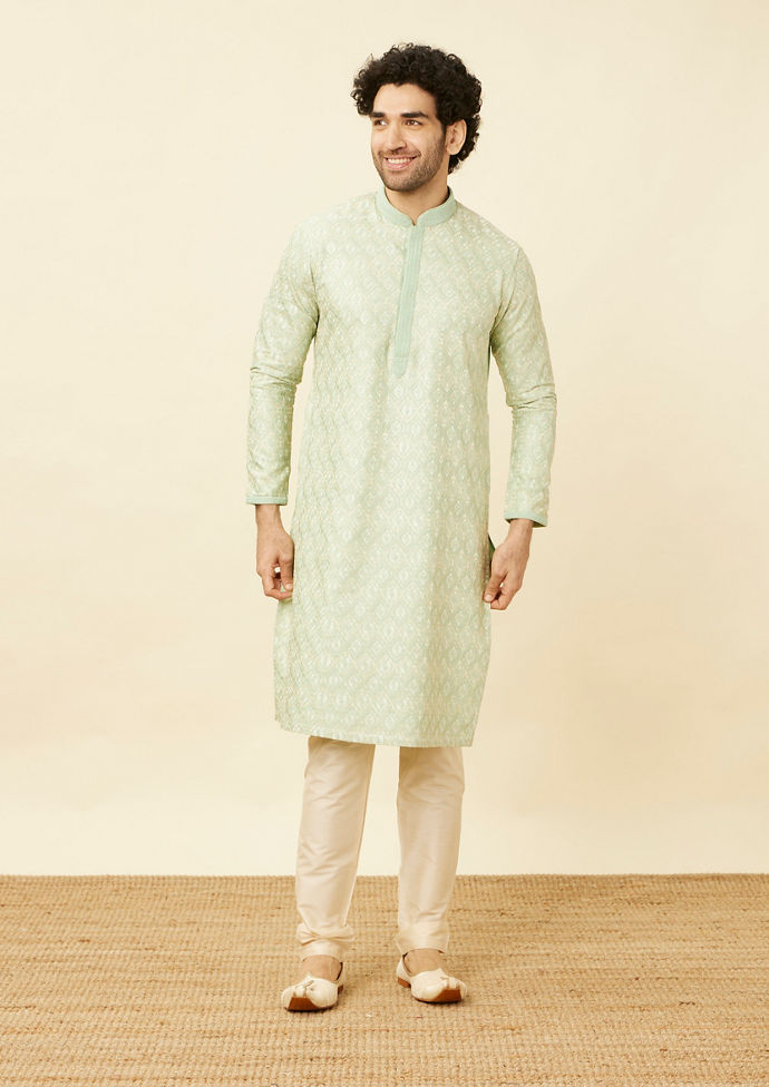 Twamev Men Mint Green Fresh Kura Set