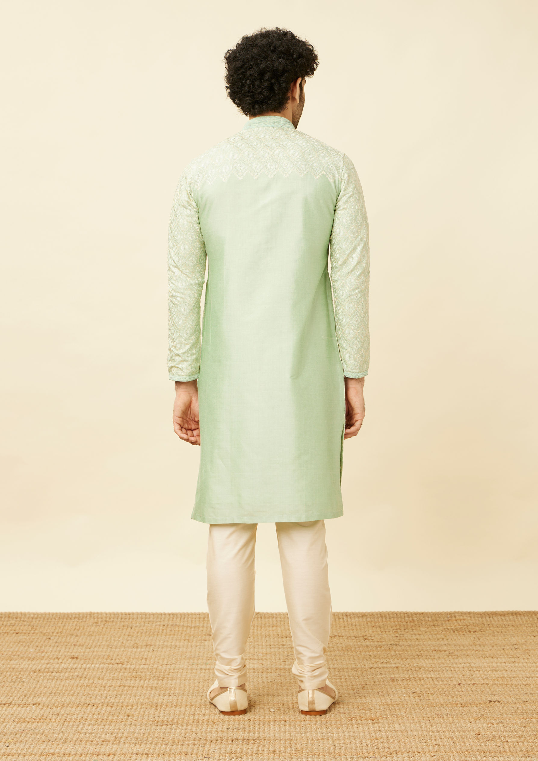 Twamev Men Mint Green Fresh Kura Set