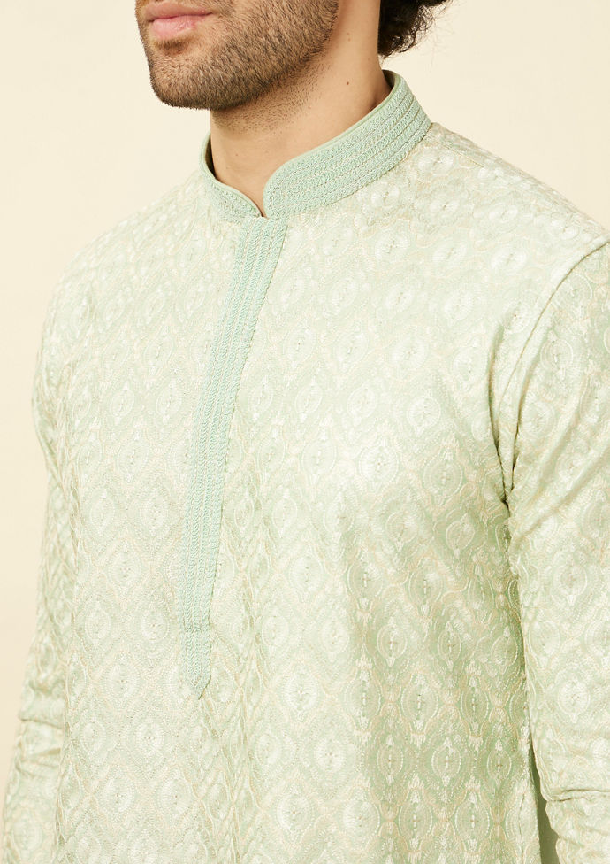 Twamev Men Mint Green Fresh Kura Set