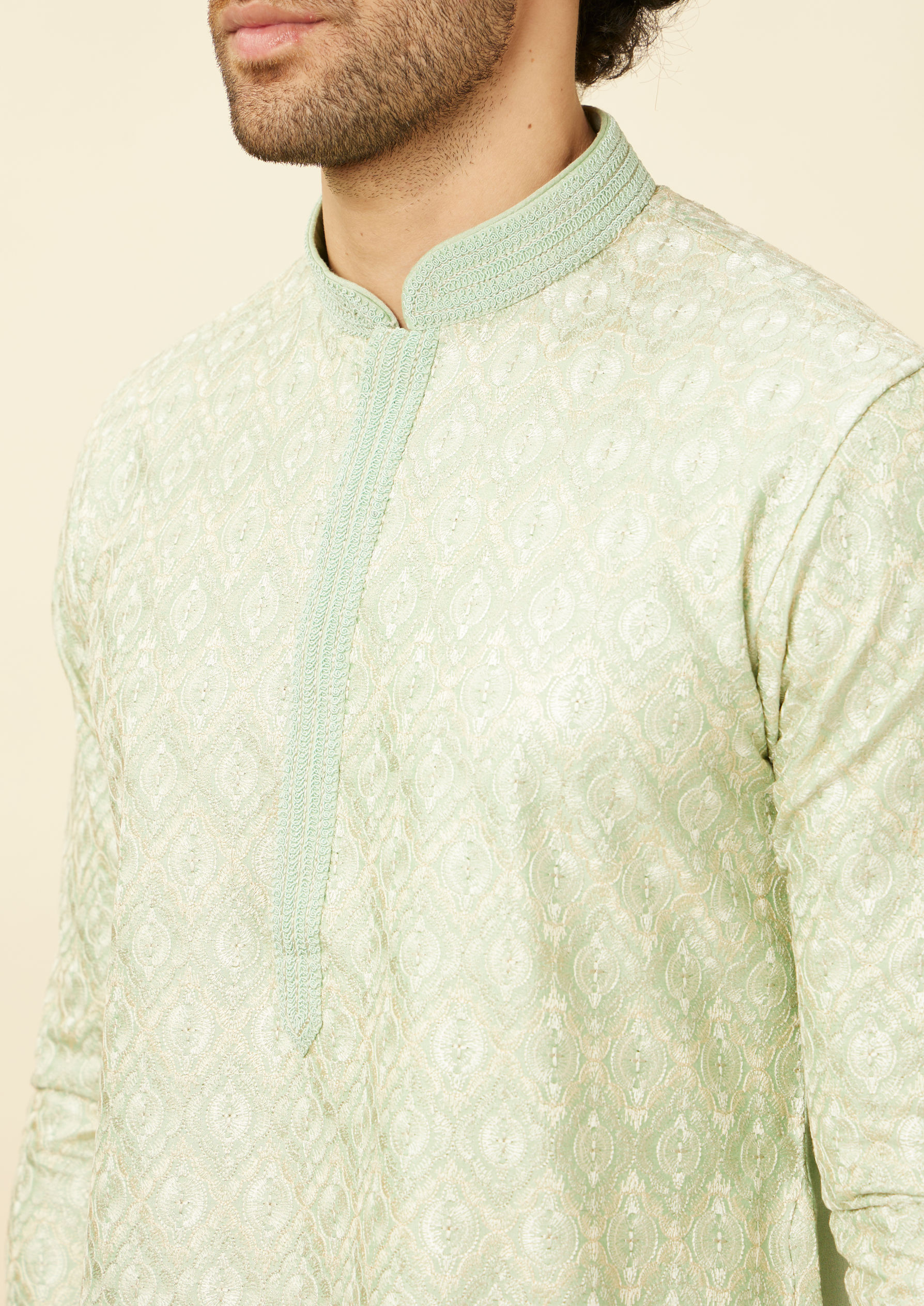 Twamev Men Mint Green Fresh Kura Set