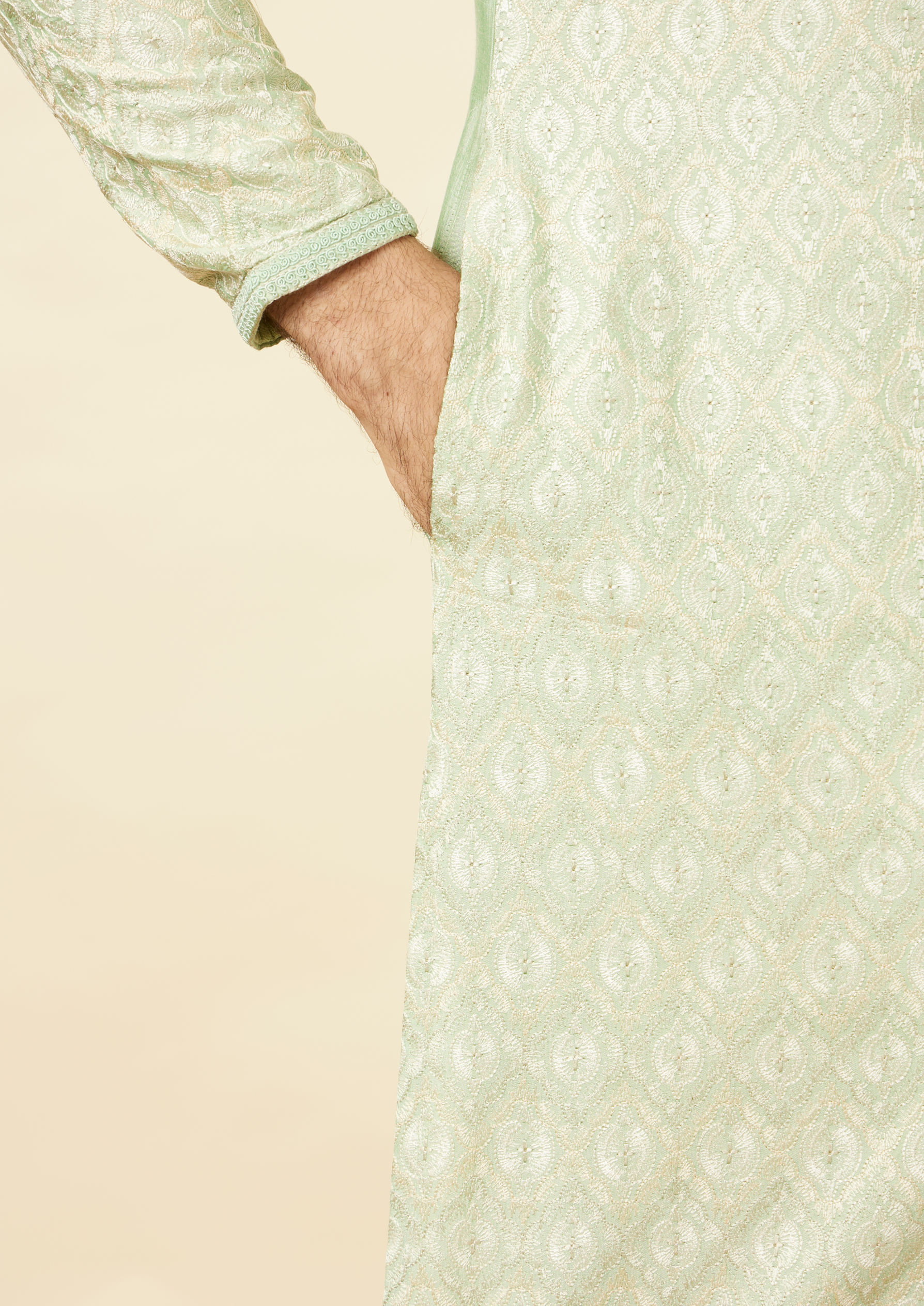 Twamev Men Mint Green Fresh Kura Set