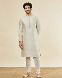 Twamev Men Cream Essence Kurta Set