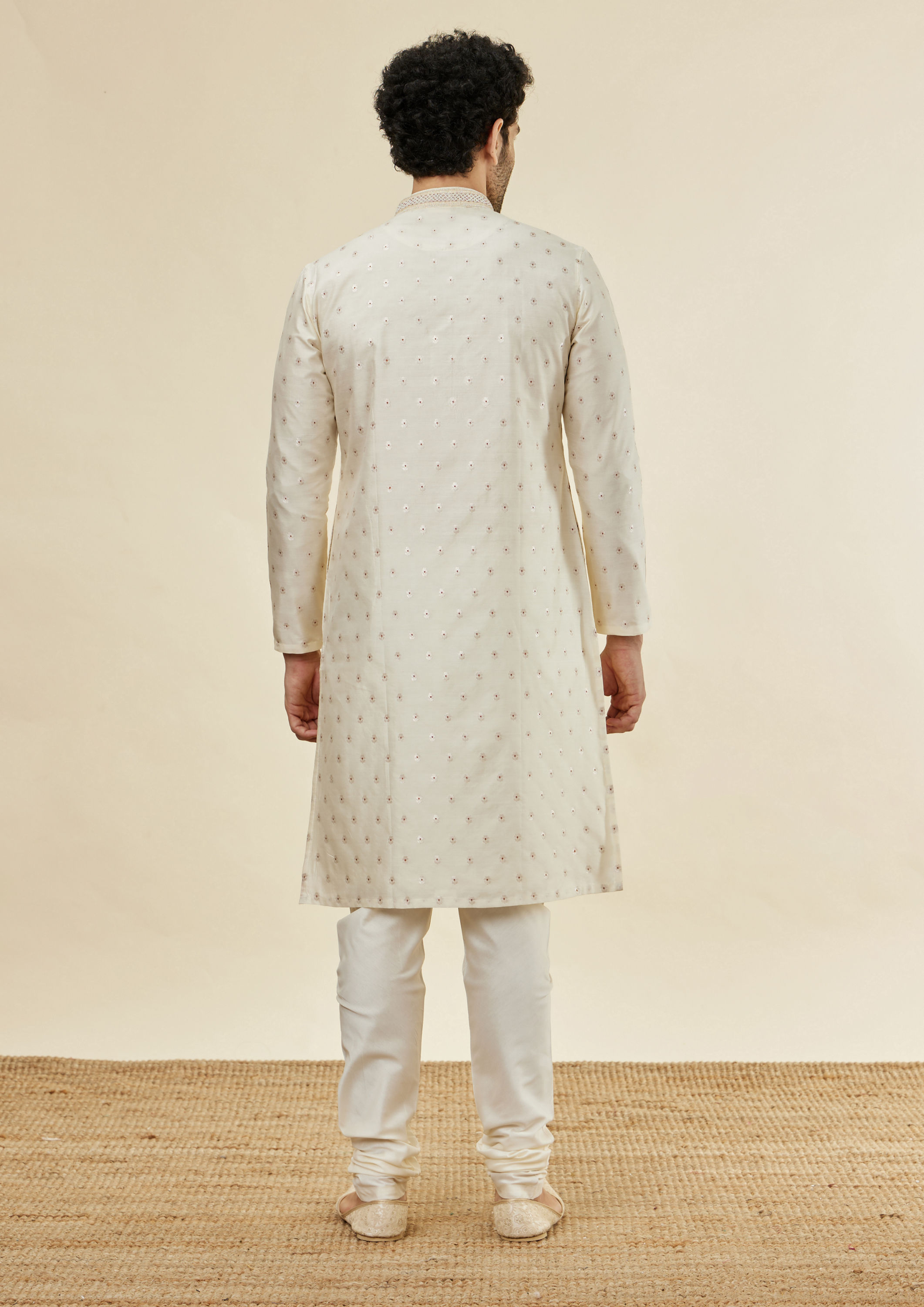 Twamev Men Cream Essence Kurta Set
