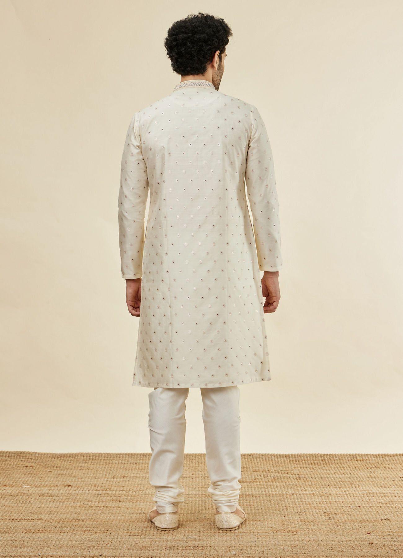 Twamev Men Cream Essence Kurta Set