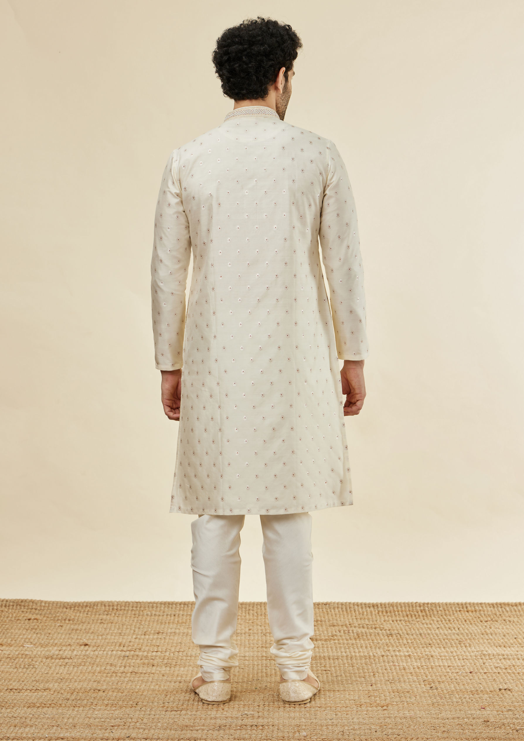 Twamev Men Cream Essence Kurta Set