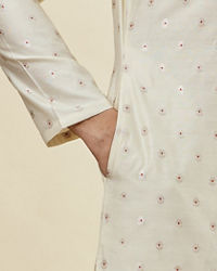 Twamev Men Cream Essence Kurta Set