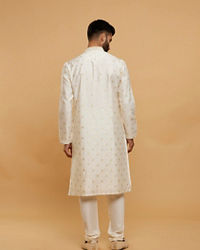 Twamev Men Resplendent Cream Kurta Pajama