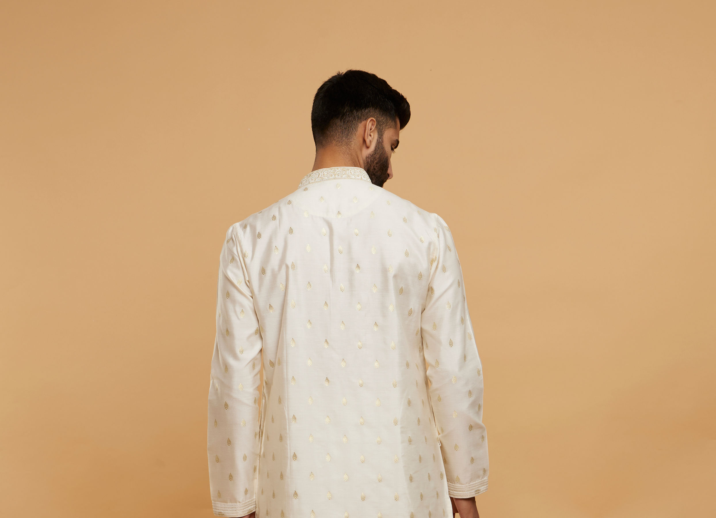 Twamev Men Resplendent Cream Kurta Pajama