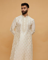 Twamev Men Resplendent Cream Kurta Pajama