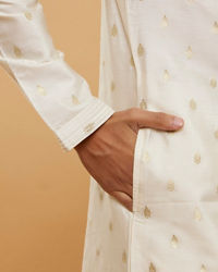 Twamev Men Resplendent Cream Kurta Pajama
