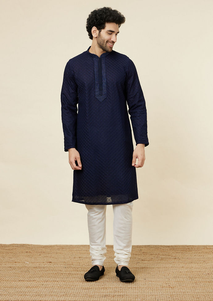 Twamev Men Midnight Majesty Kurta Set