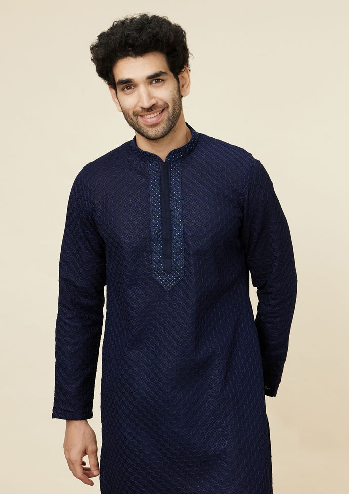Twamev Men Midnight Majesty Kurta Set