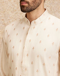 Twamev Men Peach Bliss Kurta Pajama
