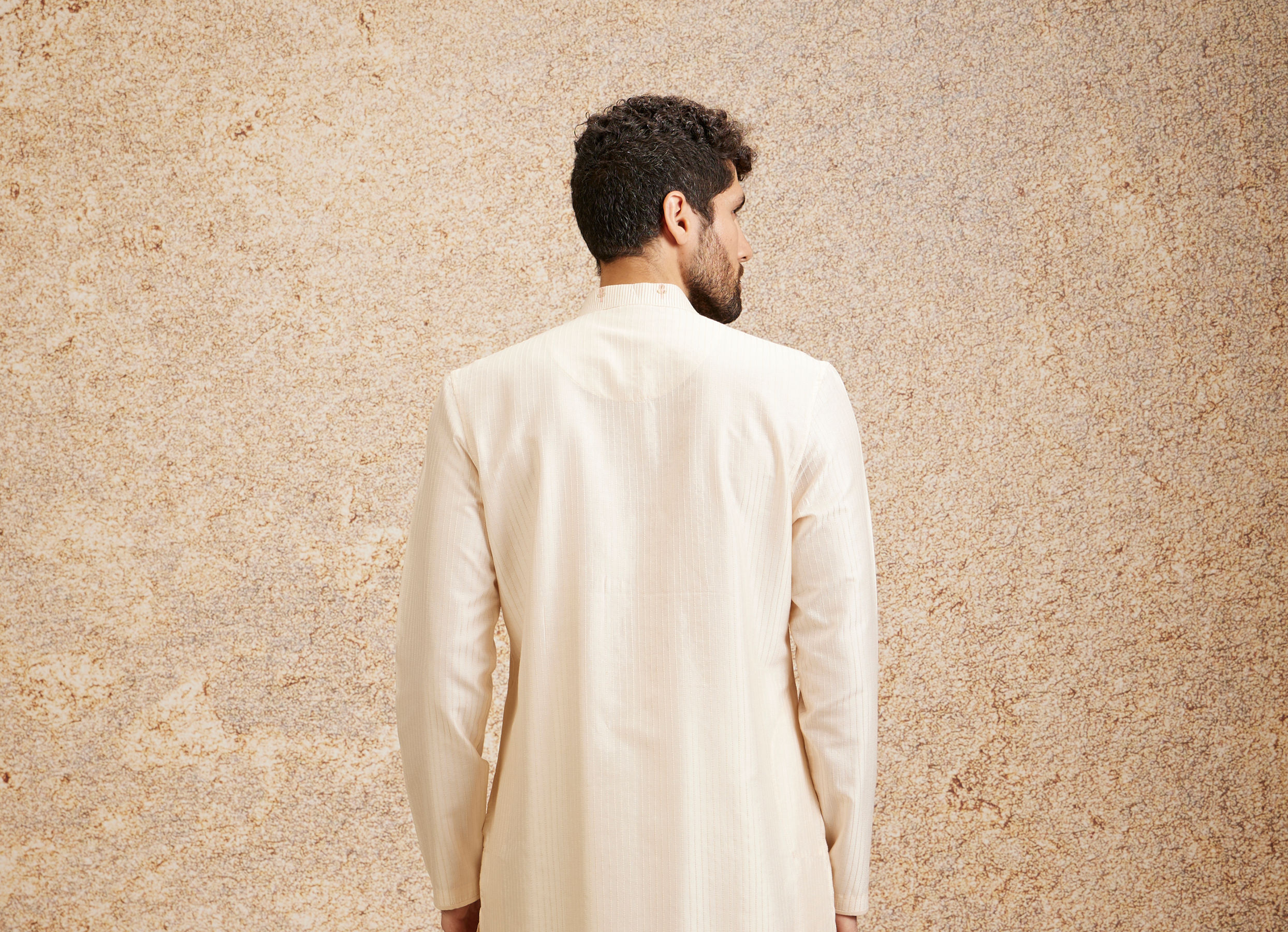 Twamev Men Peach Bliss Kurta Pajama