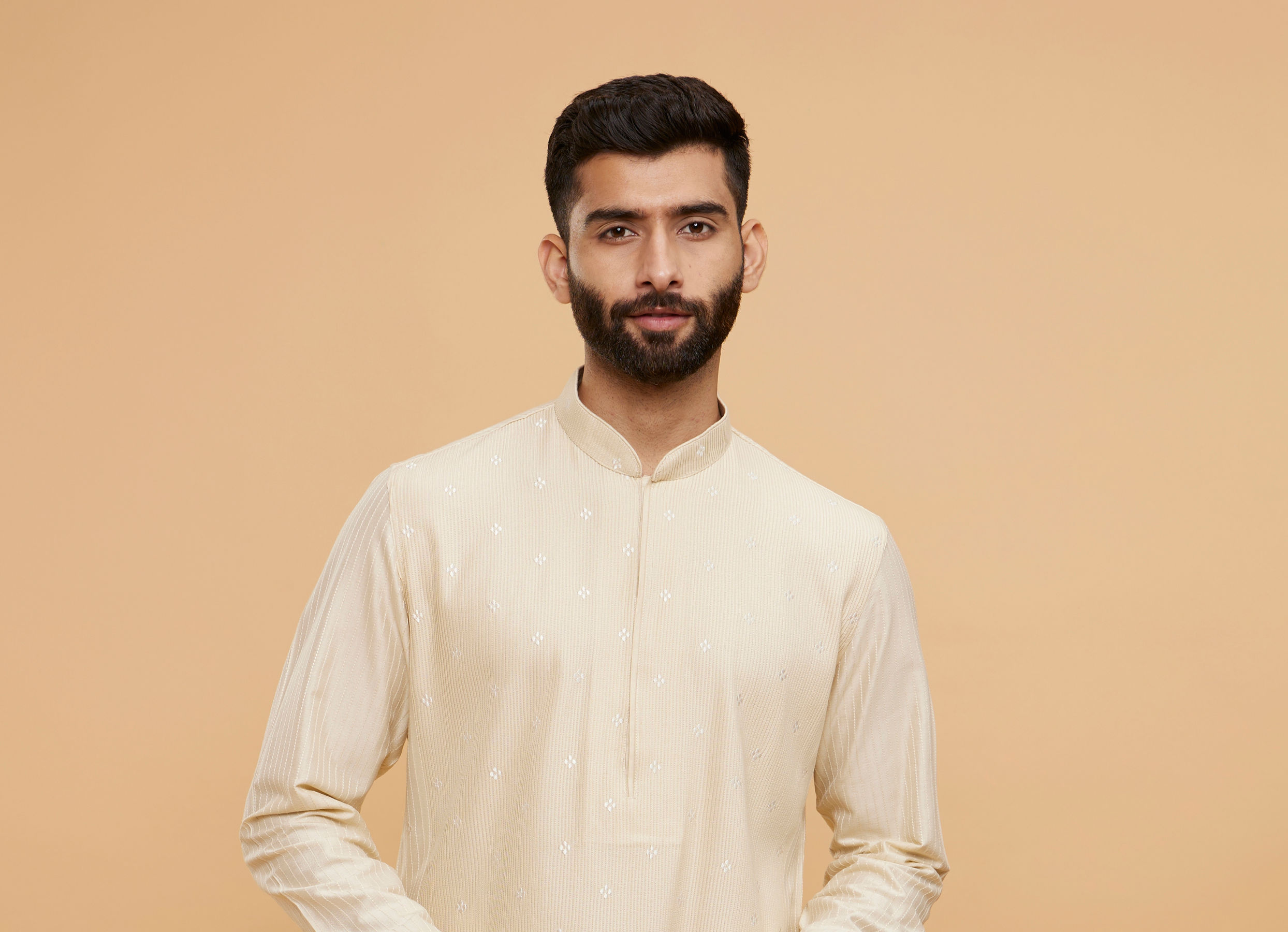 Twamev Men Regal Beige Kurta Pajama