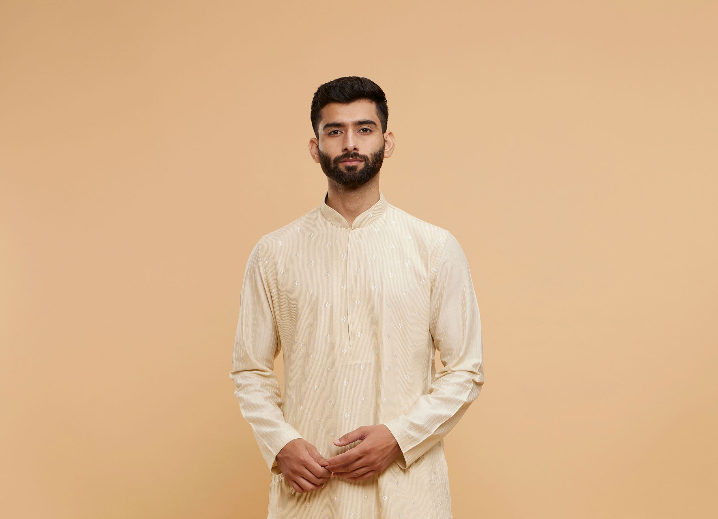 Twamev Men Regal Beige Kurta Pajama